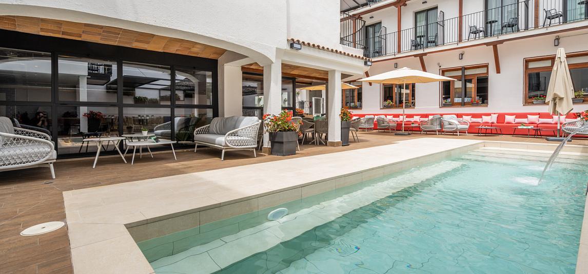 Terrace and pools of Neptuno Hotel & Spa