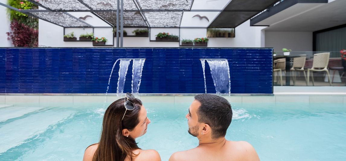 Terrace and pools of Neptuno Hotel & Spa