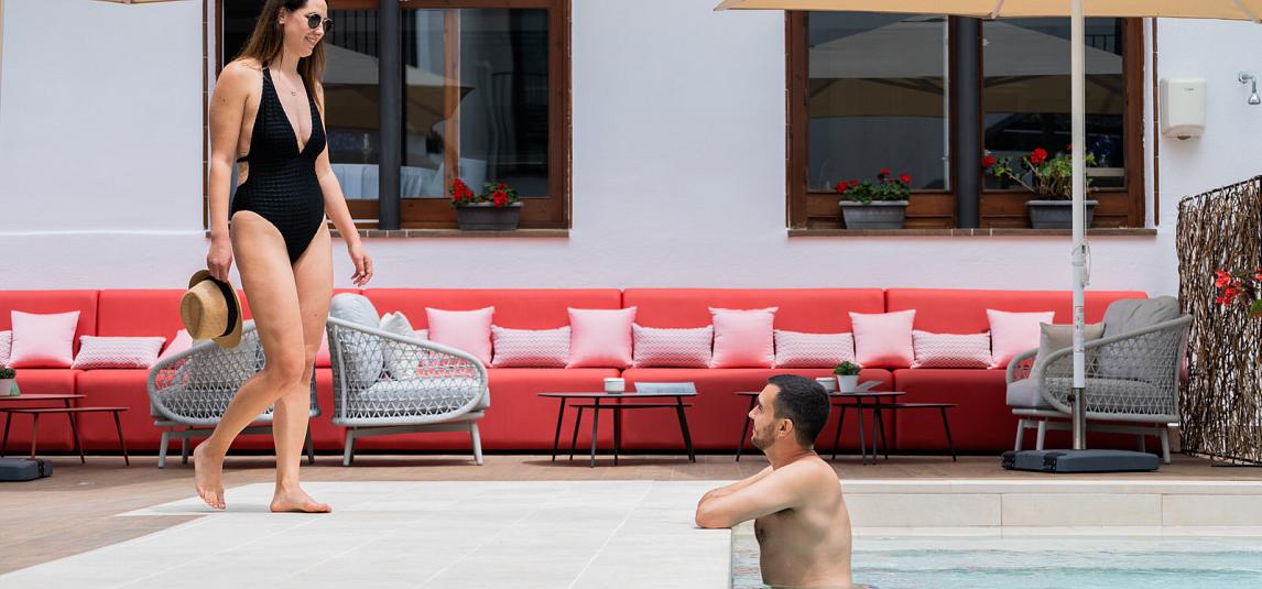 Terrace and pools of Neptuno Hotel & Spa