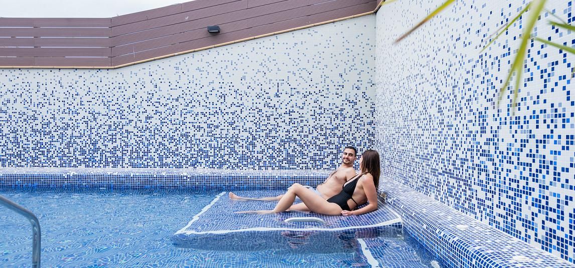 Terrace and pools of Neptuno Hotel & Spa