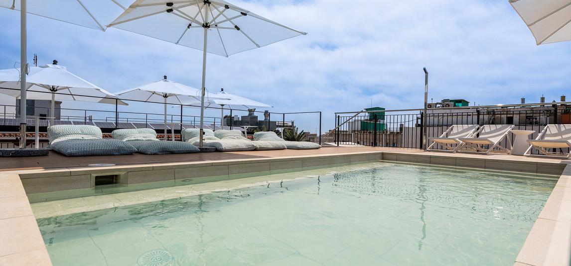 Terrace and pools of Neptuno Hotel & Spa