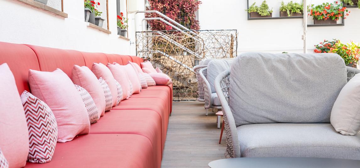 Terrace and pools of Neptuno Hotel & Spa